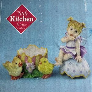NEW IN BOX & RARE ENESCO "My Little Kitchen Fairies Egg in Box" Item 4021011 -